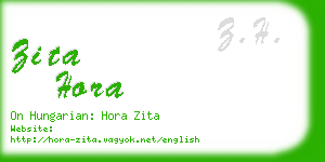 zita hora business card